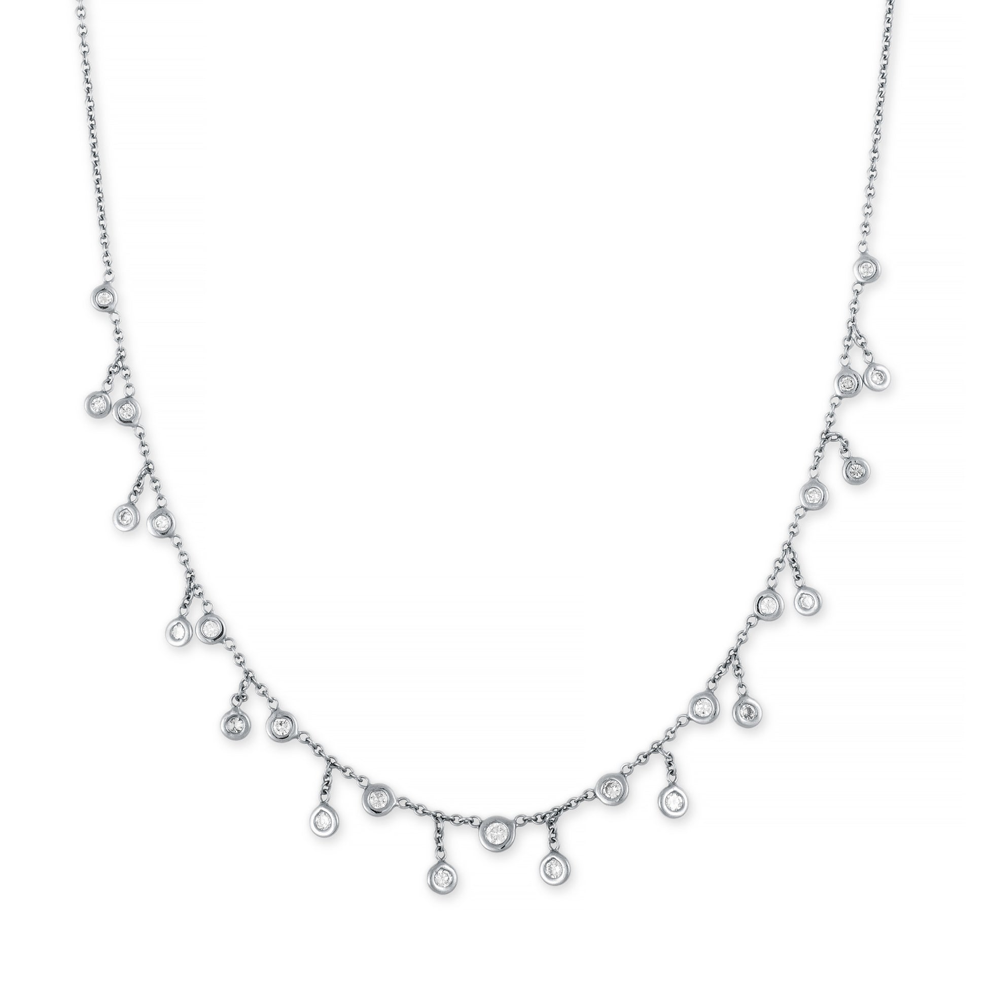 Graduated Large Diamond Shaker Necklace