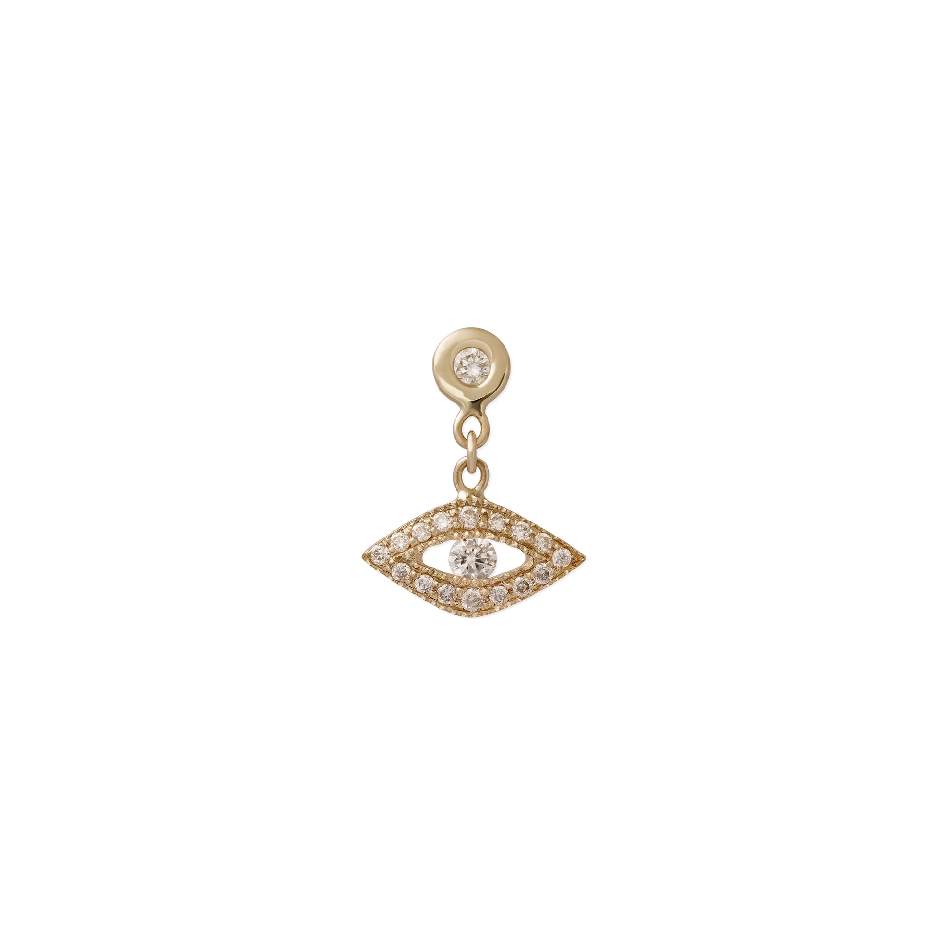 Pave Diamond Eye Drop Stud