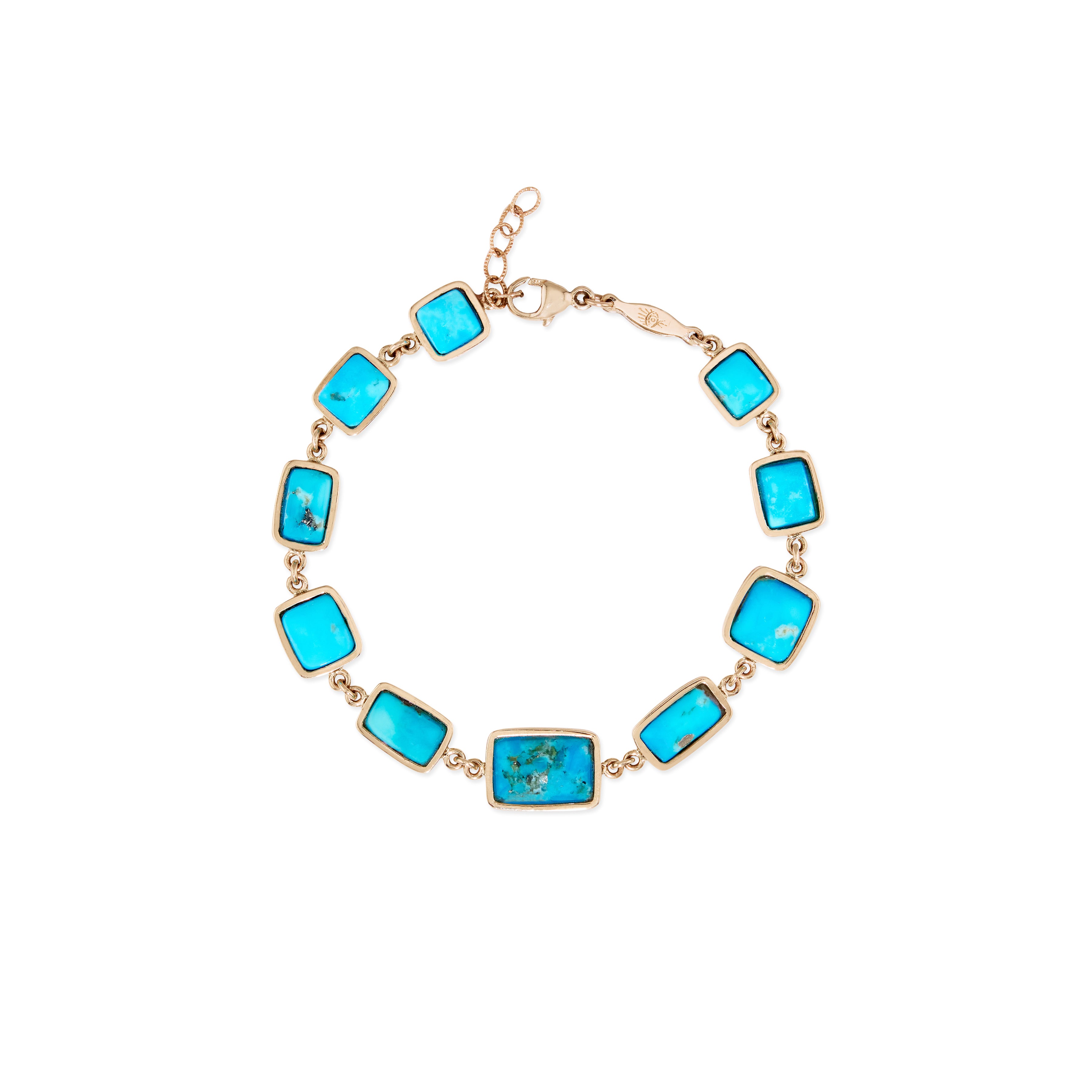Turquoise Square + Rectangle Bezel Bracelet