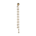 Mini 10 Diamond Drop Stud Front Back Earring
