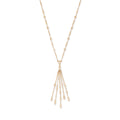 Large Sophia Diamond + Marquise and Round Diamond Tassel Necklace
