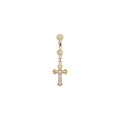 2 Diamond + Pave Cross Drop Stud