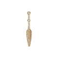 2 Diamond + Pave Feather Drop Stud
