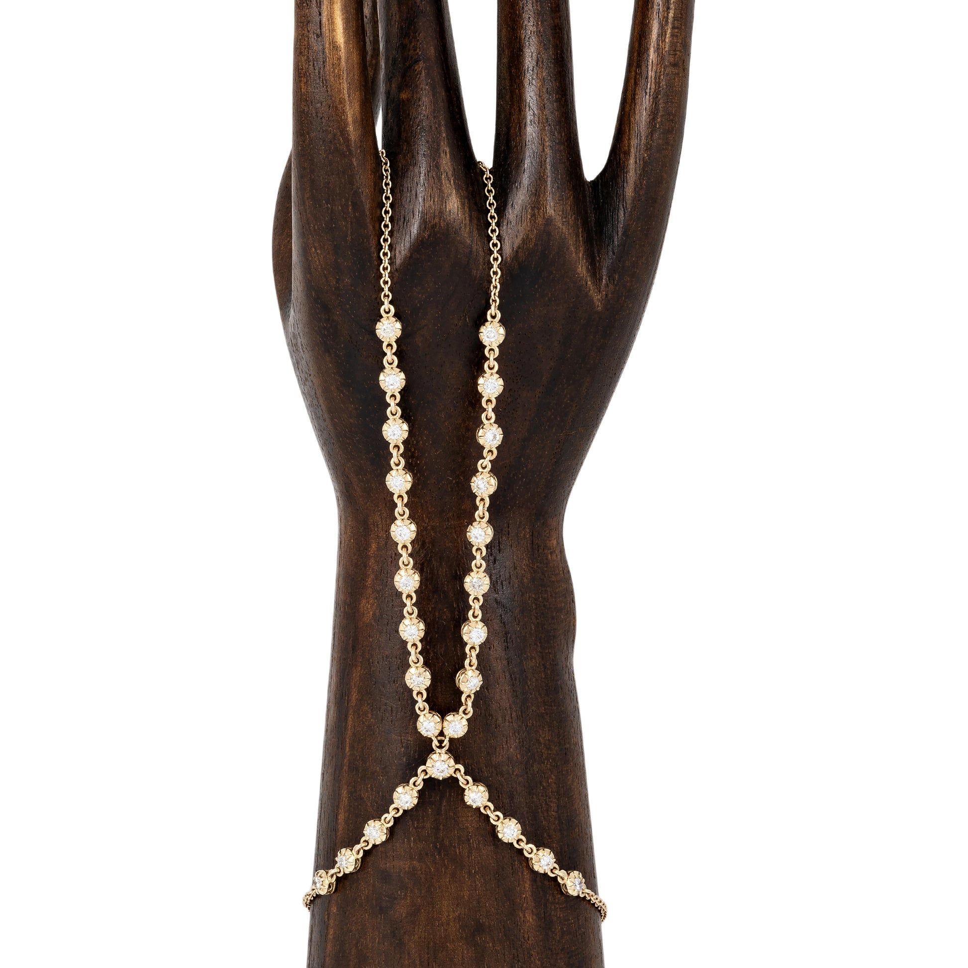 27 Sophia Diamond Double Stem Finger Bracelet