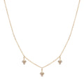3 Diamond Cluster Drop Necklace