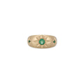 Triple Emerald Starburst Dome Ring