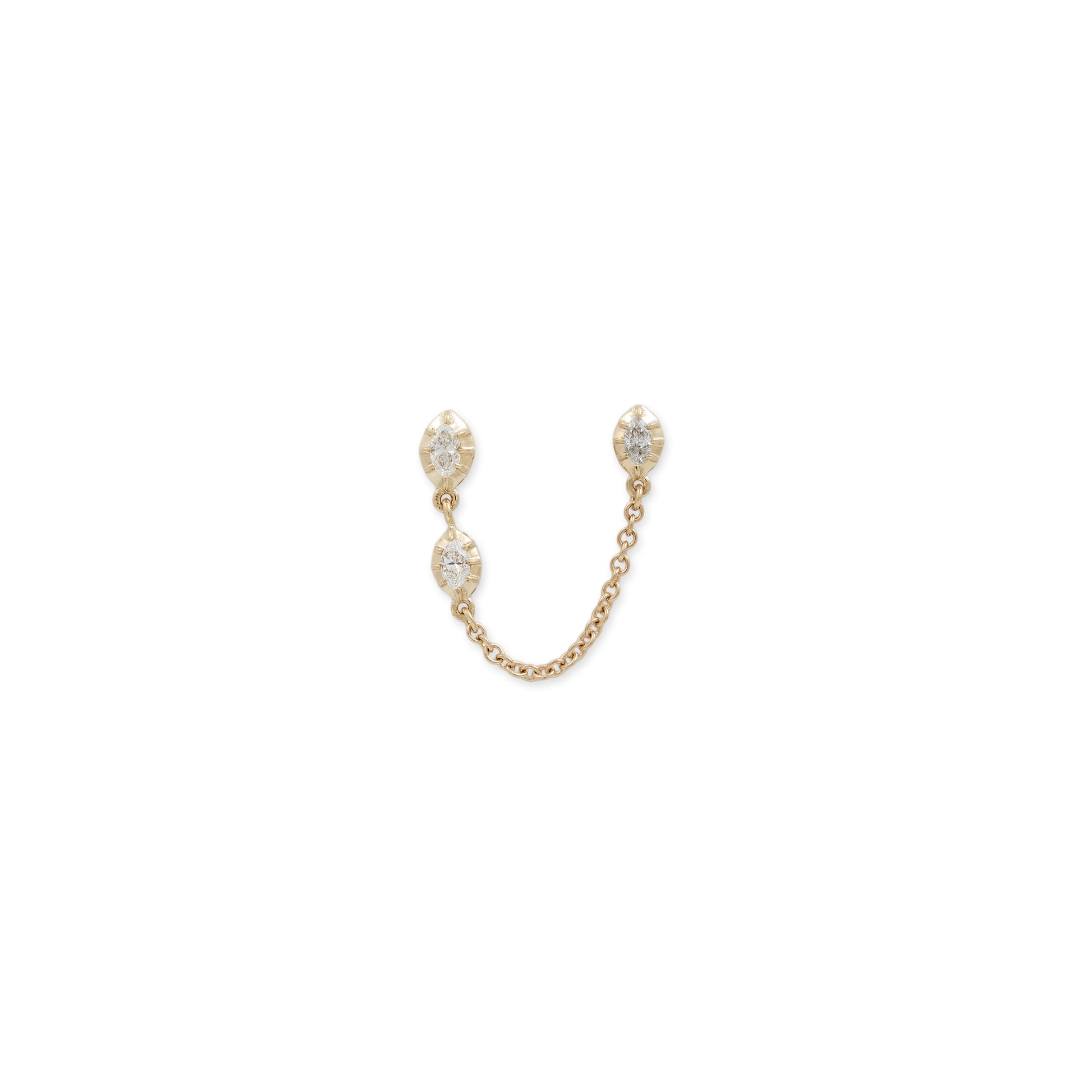 3 Graduated Marquise Sophia Diamond Chain Double Stud