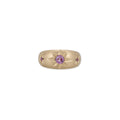 Triple Pink Sapphire Starburst Dome Ring