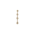 3 + 1 TEARDROP DIAMOND DROP STUD EARRING ON WHITE BACKGROUND