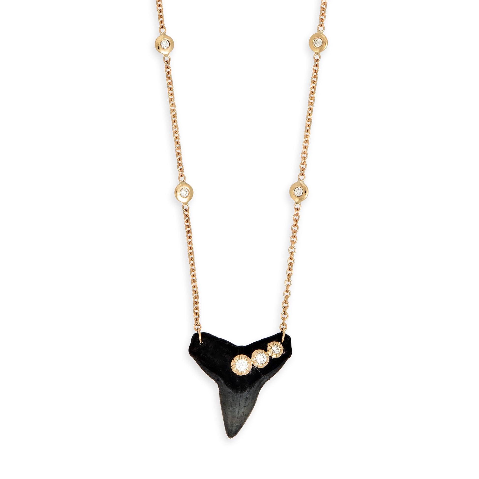 3 Sophia Diamond Shark Tooth Necklace
