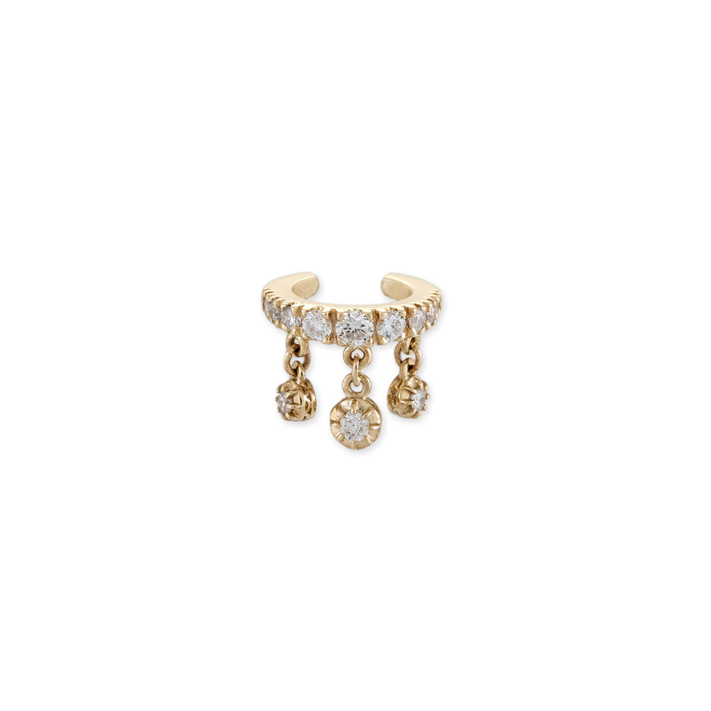 TRIPLE ROUND SOPHIA DIAMOND SHAKER PAVE EAR CUFF