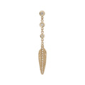 3 Diamond + Pave Feather Drop Stud