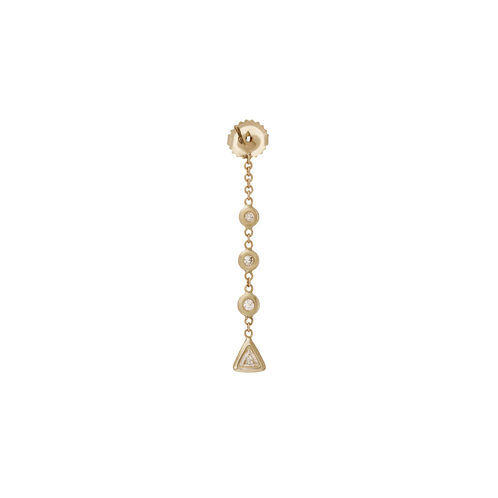 3+1 Diamond Trillion Earring Back