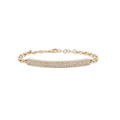 3 Row Pave Bar Moe Chain Bracelet