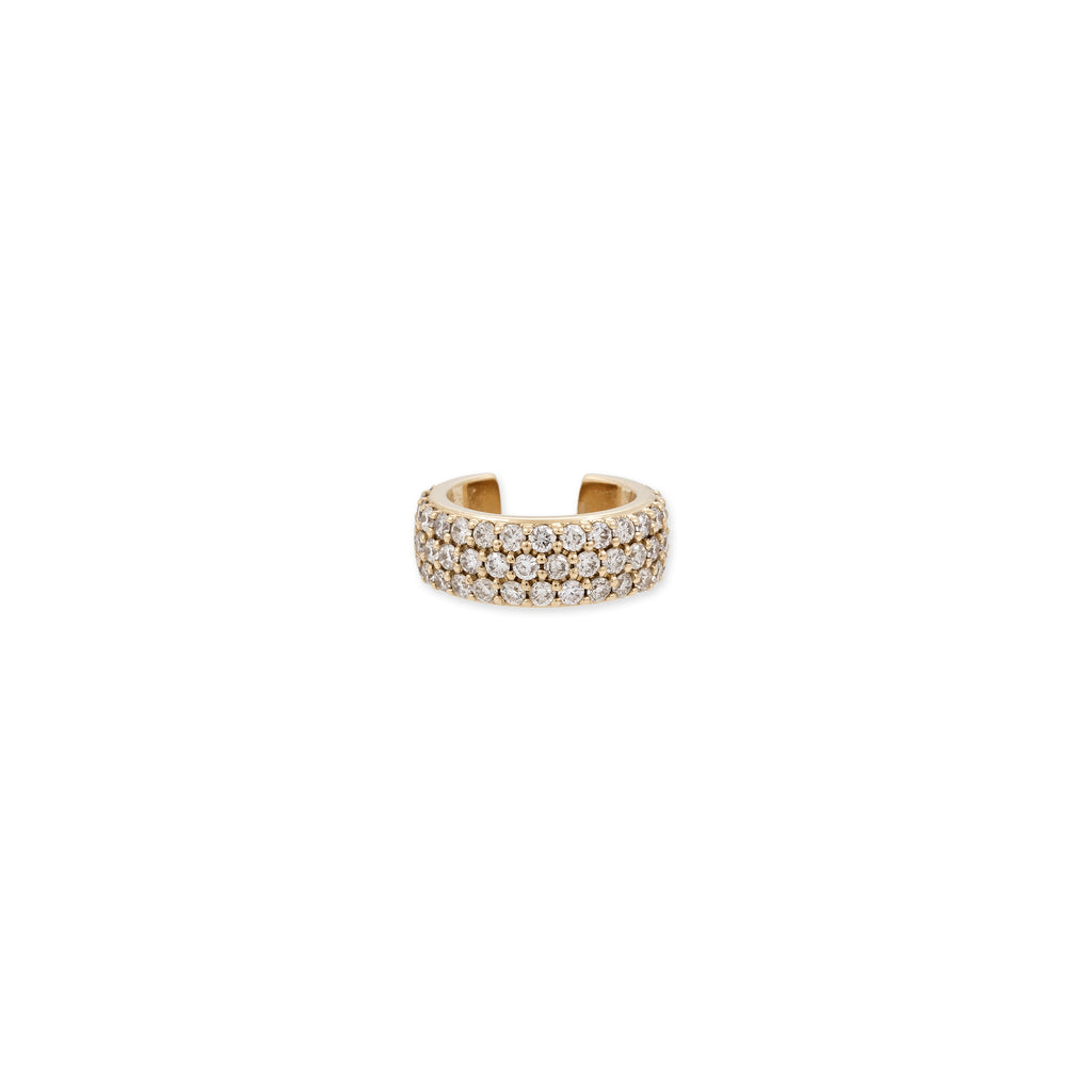 3 Row Pave Diamond Ear Cuff