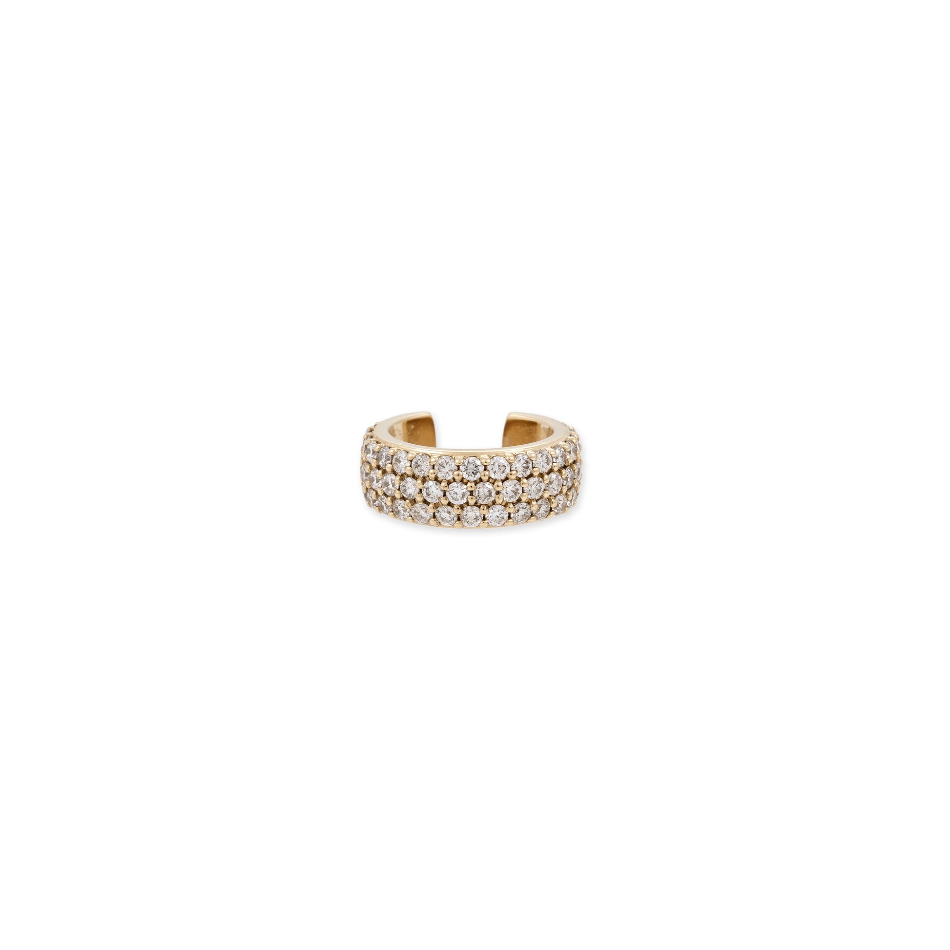 3 Row Pave Diamond Ear Cuff