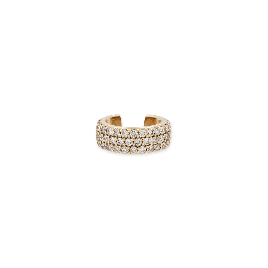 3 Row Pave Diamond Ear Cuff