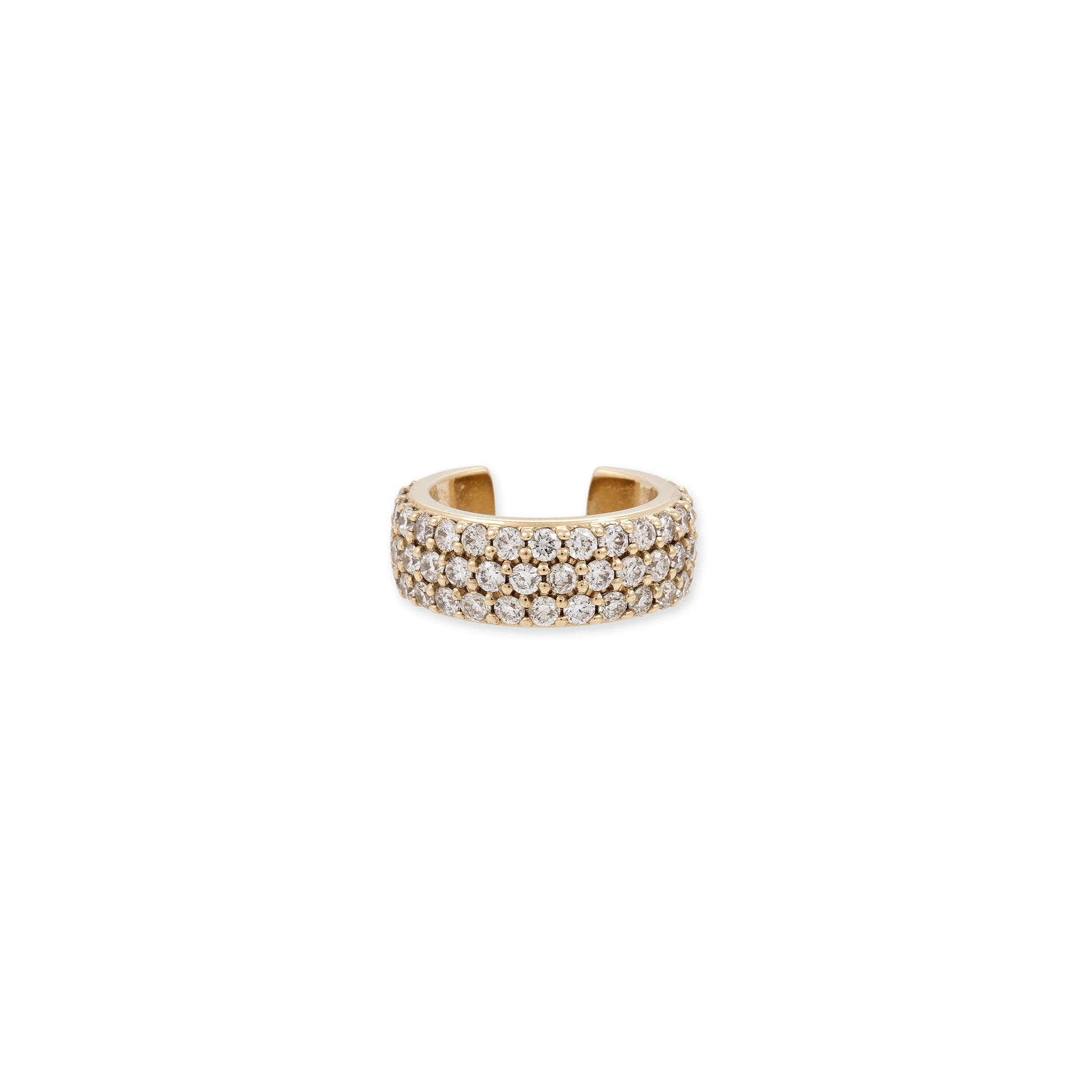3 Row Pave Diamond Ear Cuff