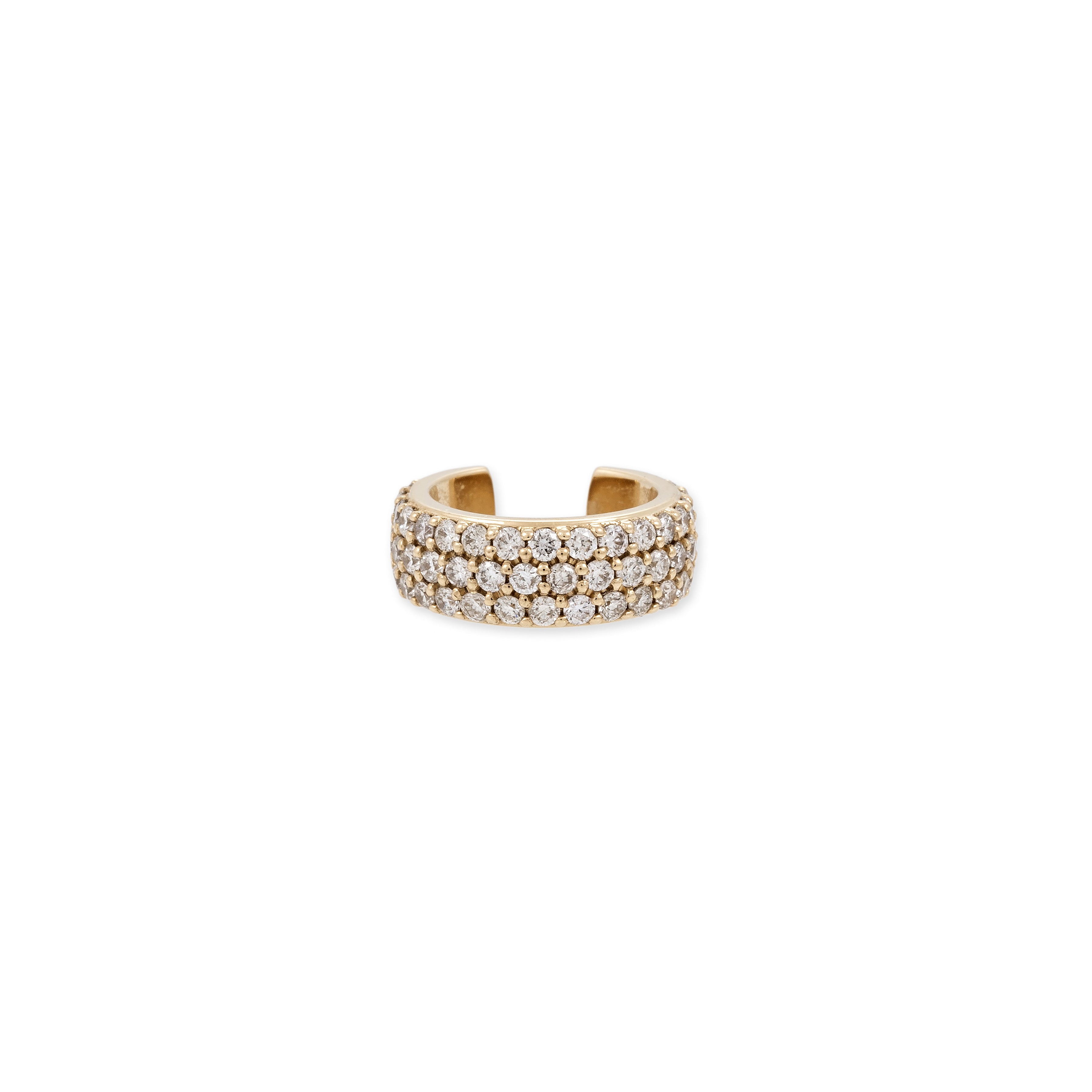 3 Row Pave Diamond Ear Cuff