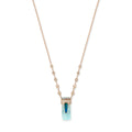 Pave Opal Cap + Aquamarine Crystal Necklace