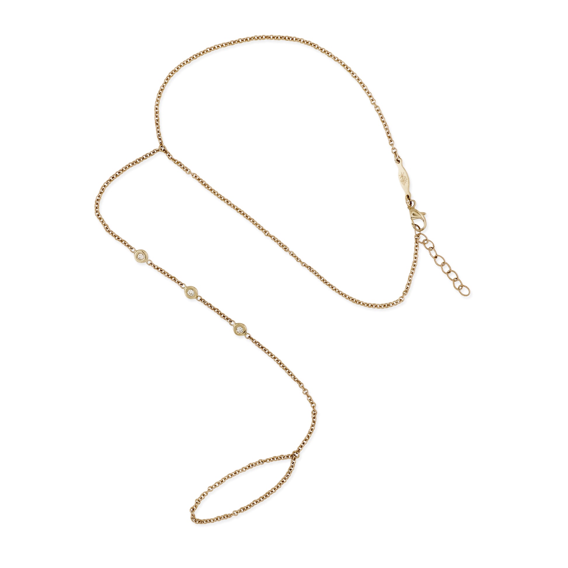 3 Spaced Out Diamond Toe Anklet