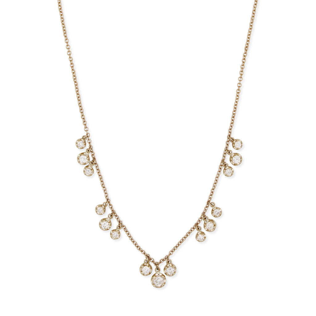 Graduated 3x5 Round Alexa Diamond Shaker Necklace