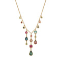 Multi Shape Tourmaline Shower + Sophia Shaker Necklace