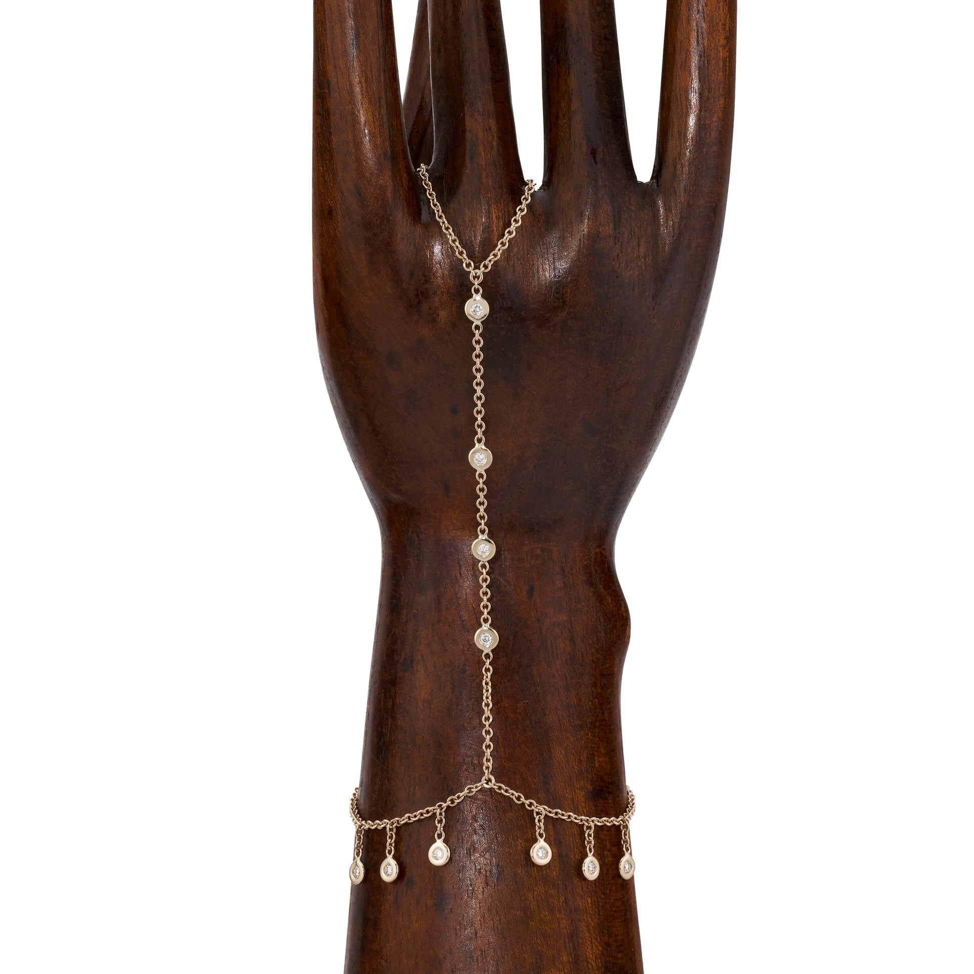 10 Diamond Shaker Wrist Finger Bracelet