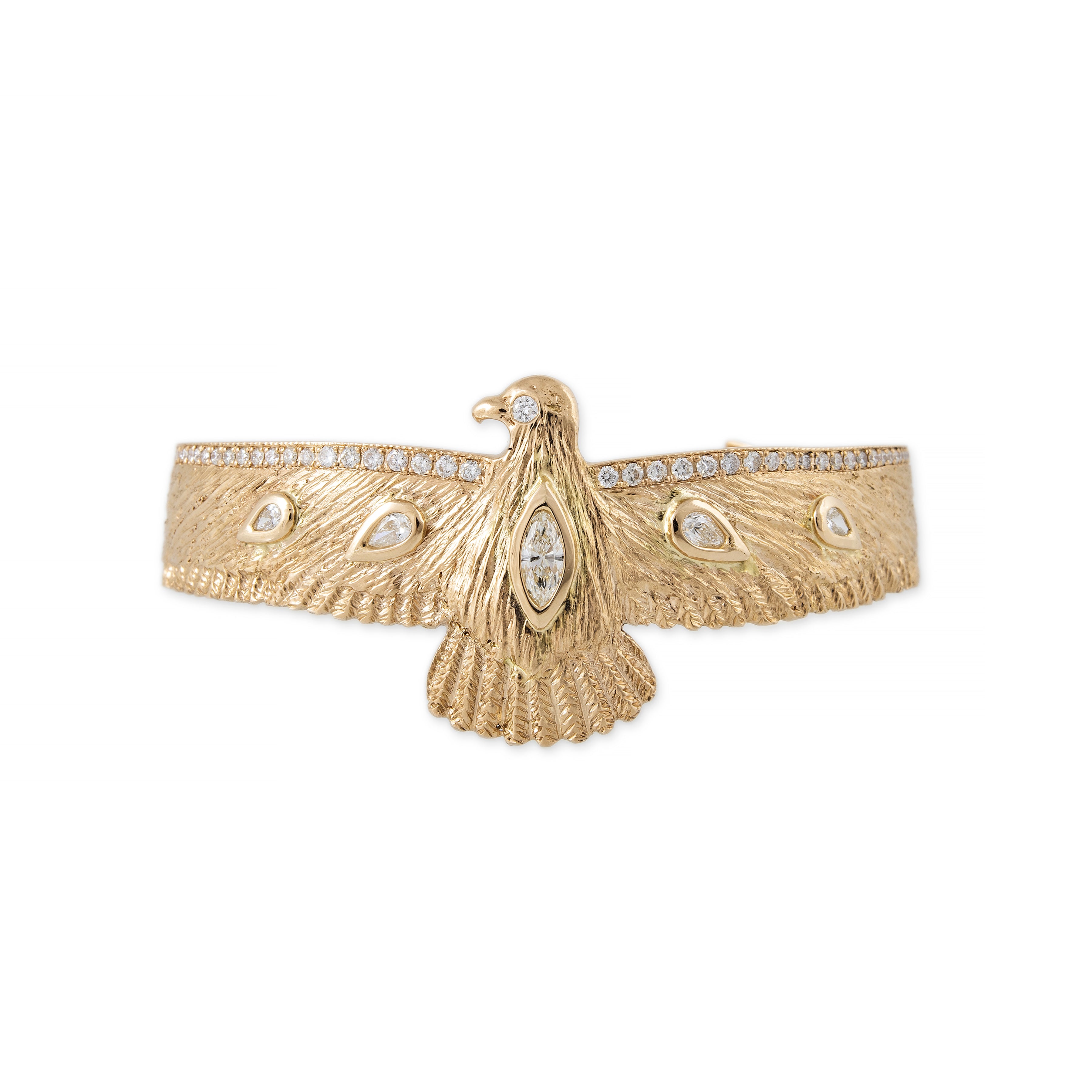 Diamond Thunderbird Cuff Bracelet