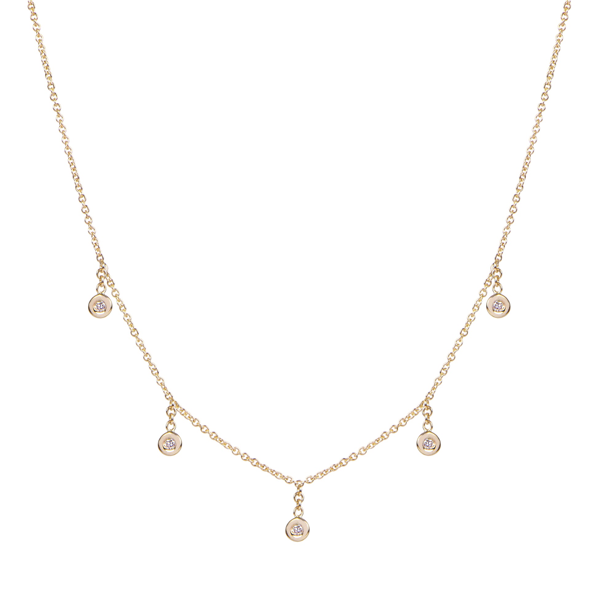 5 Diamond Shaker Necklace