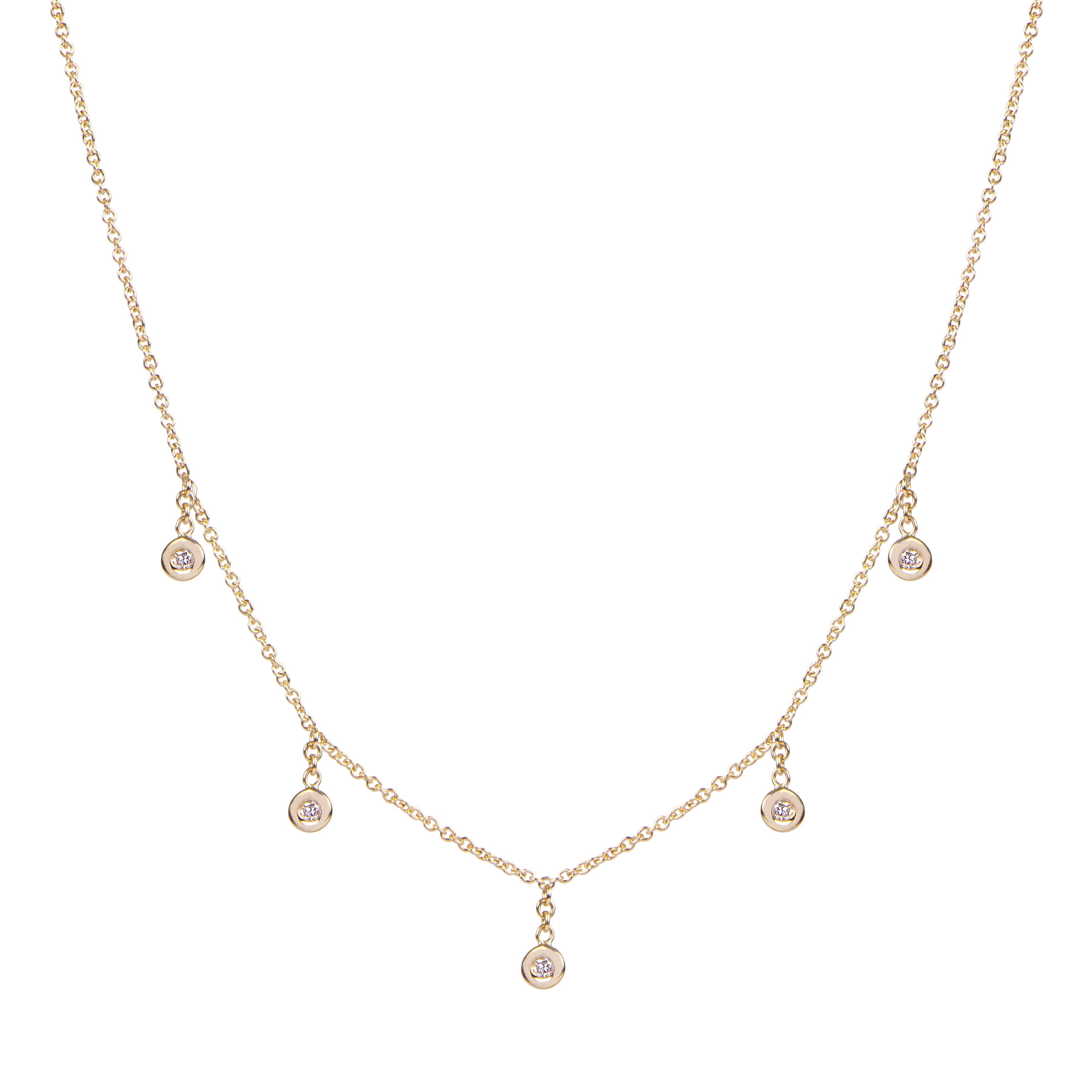 5 Diamond Shaker Necklace
