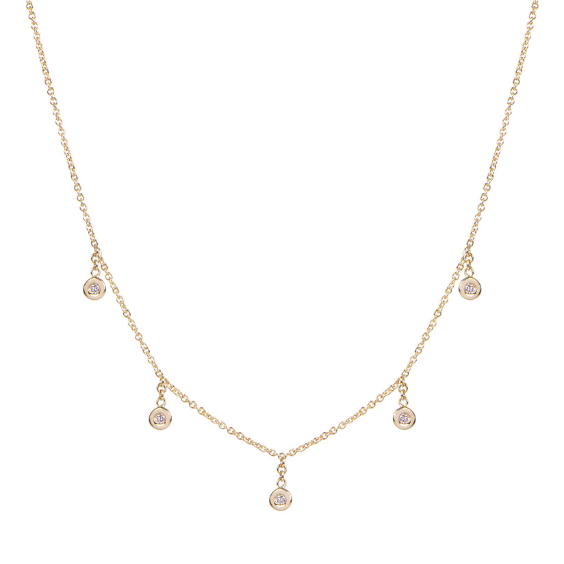 5 DIAMOND DROP NECKLACE