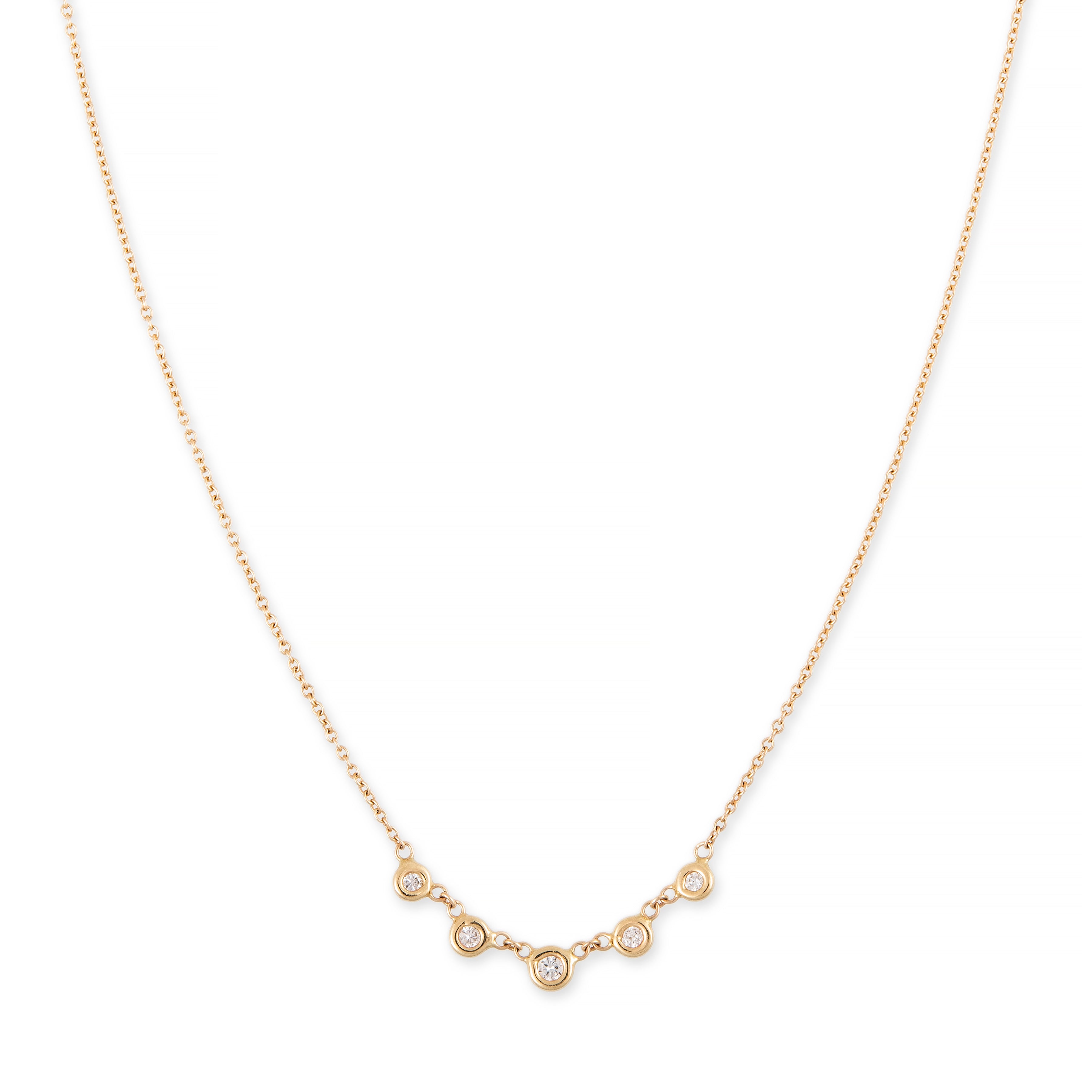 5 Diamond Emily Necklace