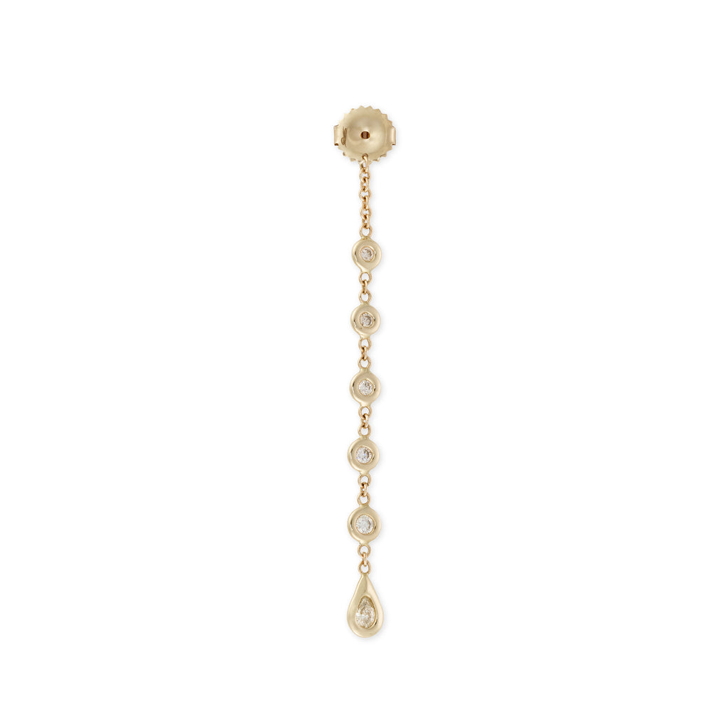 5+1 Diamond Teardrop Earring Back