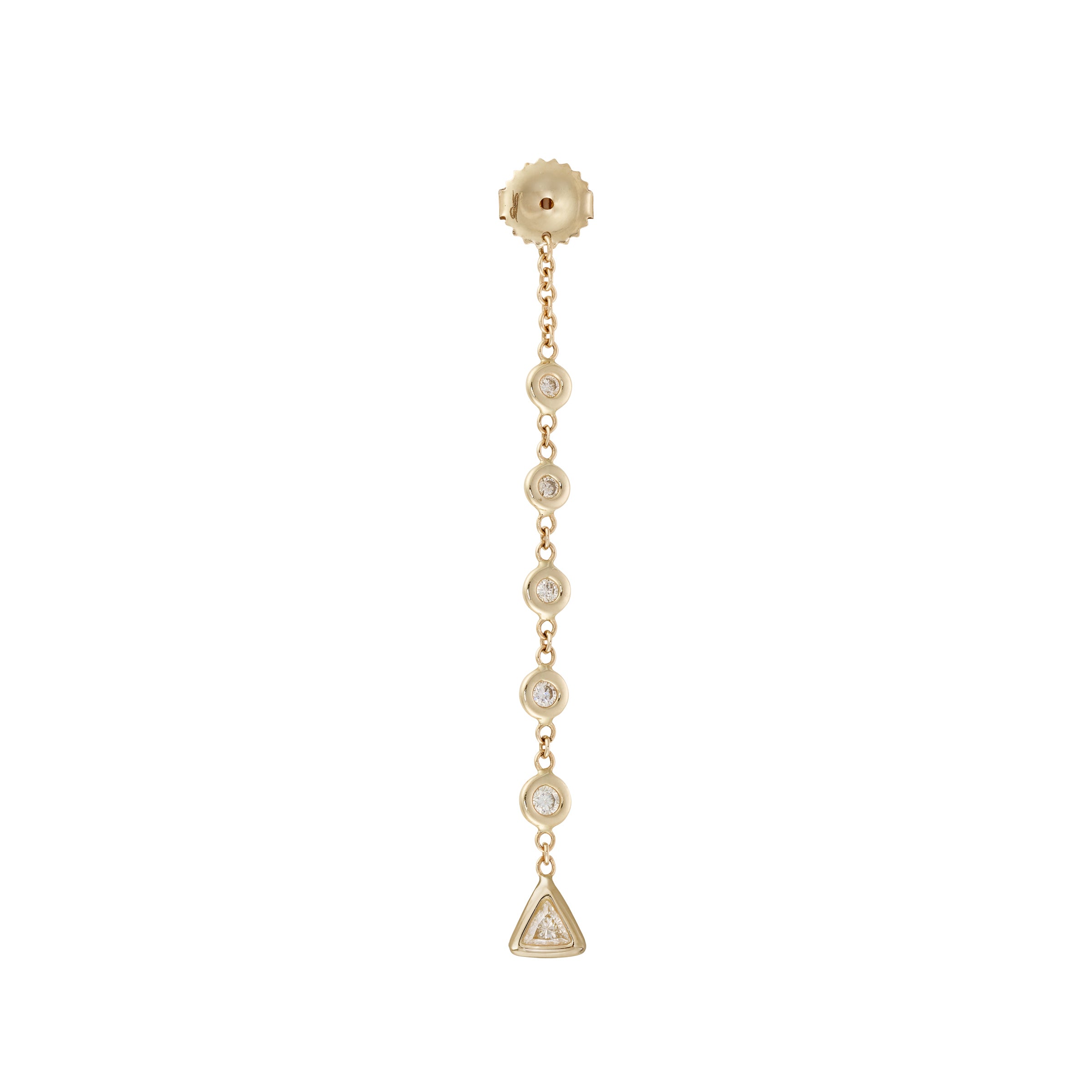 5+1 Diamond Trillion Earring Back