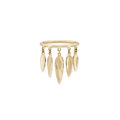 Graduated Hammered Teardrop Shaker Ring