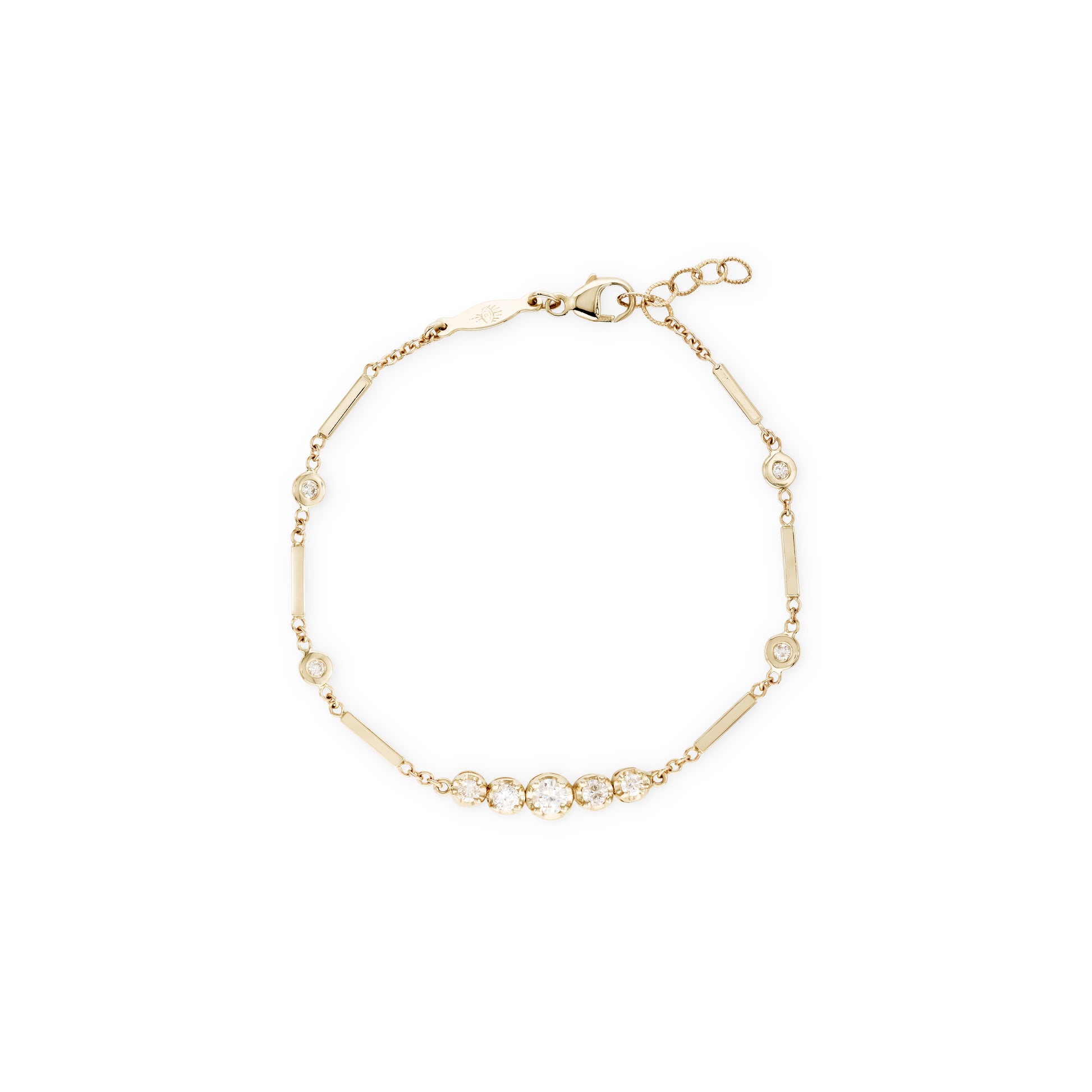 5 Diamond Kate Smooth Bar Bracelet