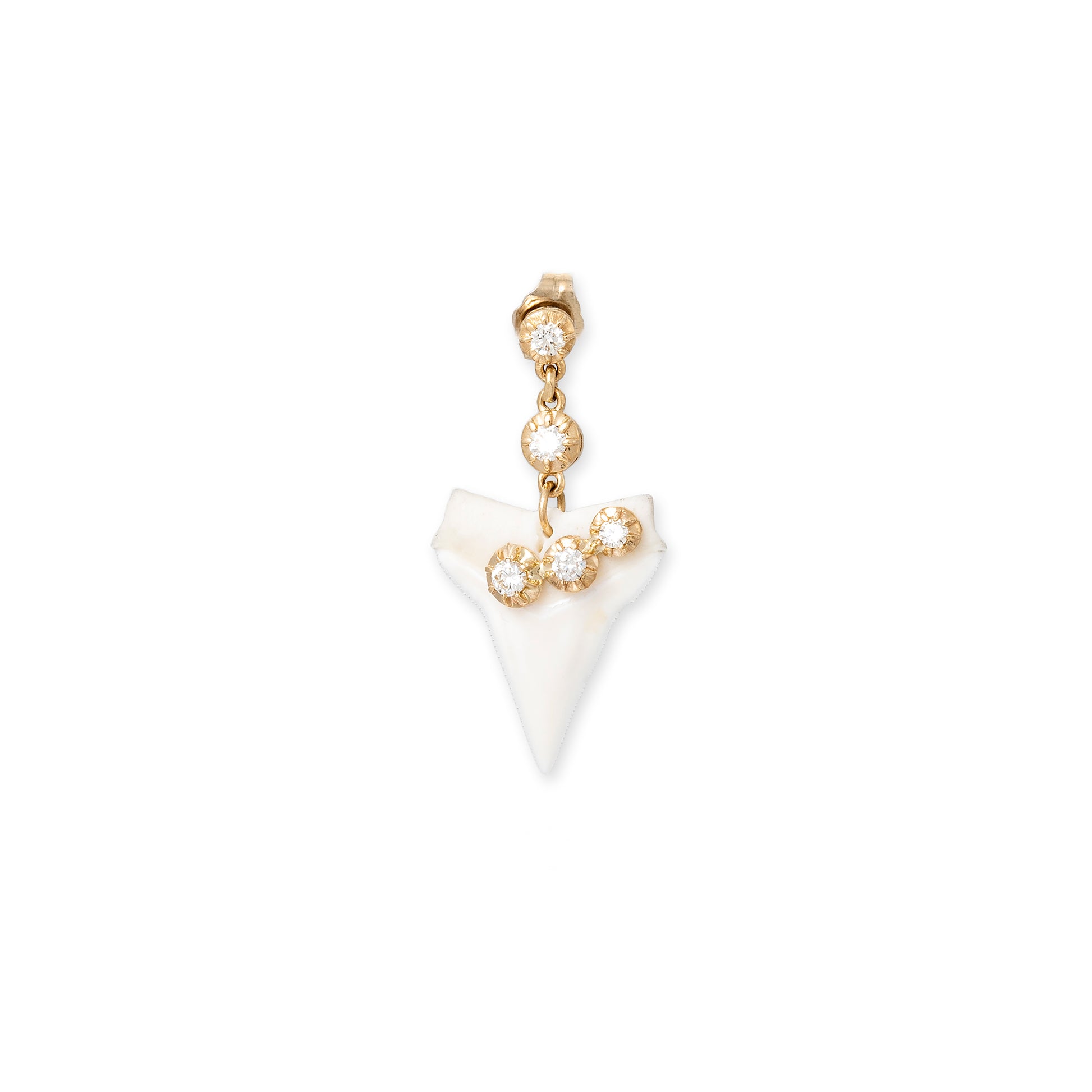 5 Sophia Diamond Shark Tooth Drop Stud Earring