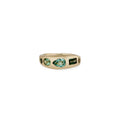 5 Multi Shape Blue + Green Tourmaline Freeform Dome Ring