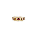5 Multi Shape Pink + Orange Tourmaline Freeform Dome Ring