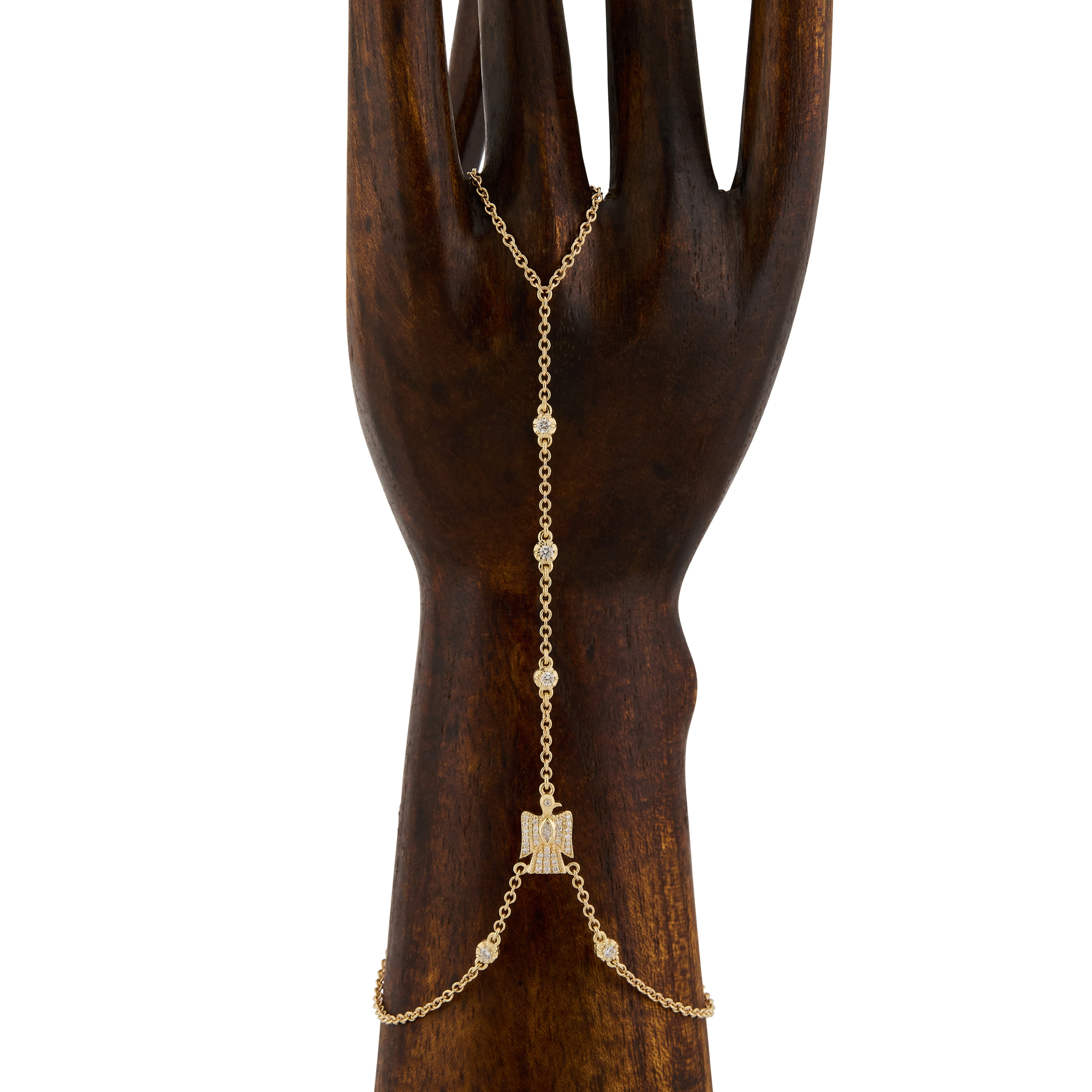 Pave Marquise Thunderbird Sophia Diamond Finger Bracelet
