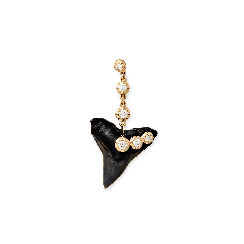 6 Sophia Diamond Shark Tooth Drop Stud Earring
