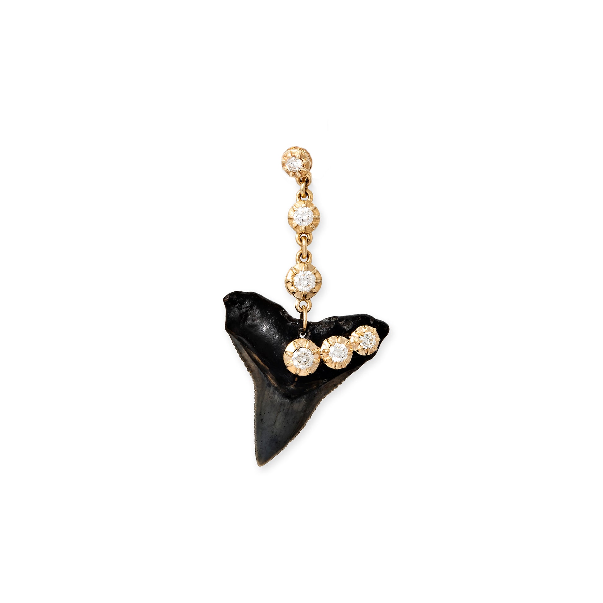 6 Sophia Diamond Shark Tooth Drop Stud Earring
