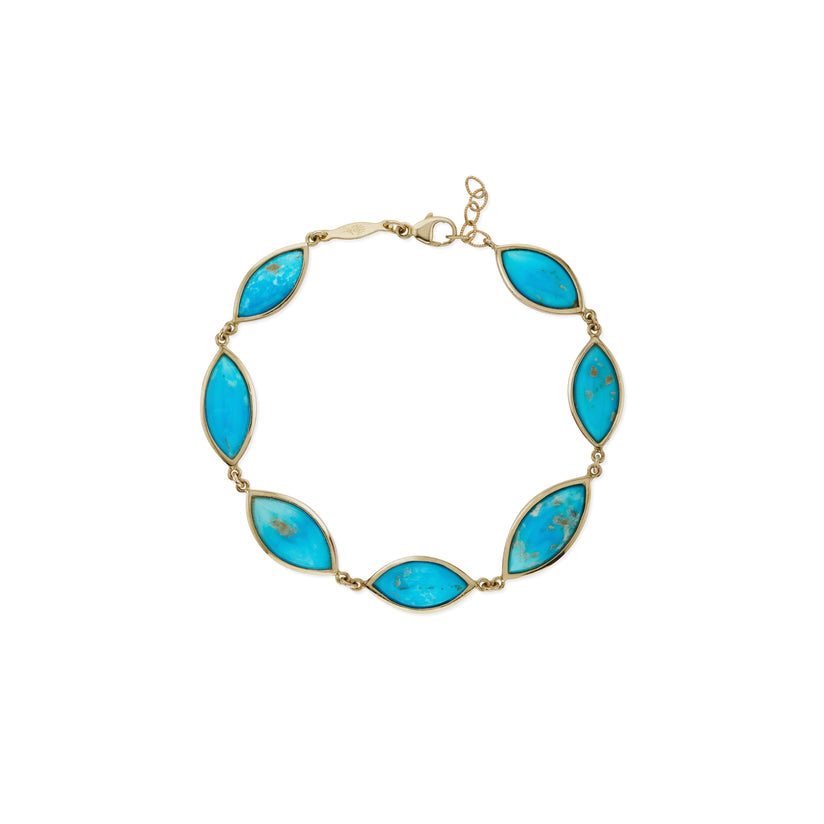 Turquoise Marquise Bezel Bracelet