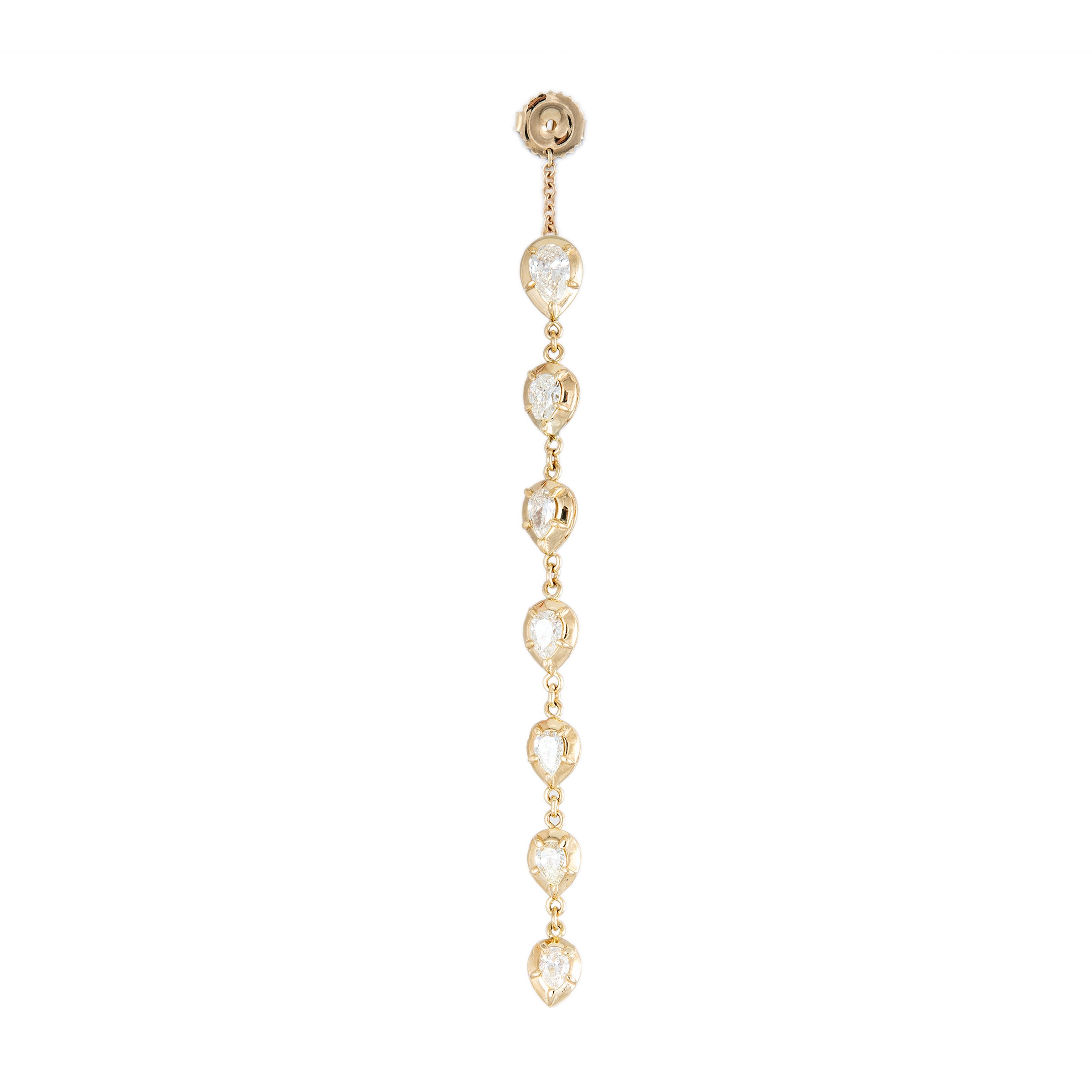 7 Teardrop Sophia Diamond Earring Back