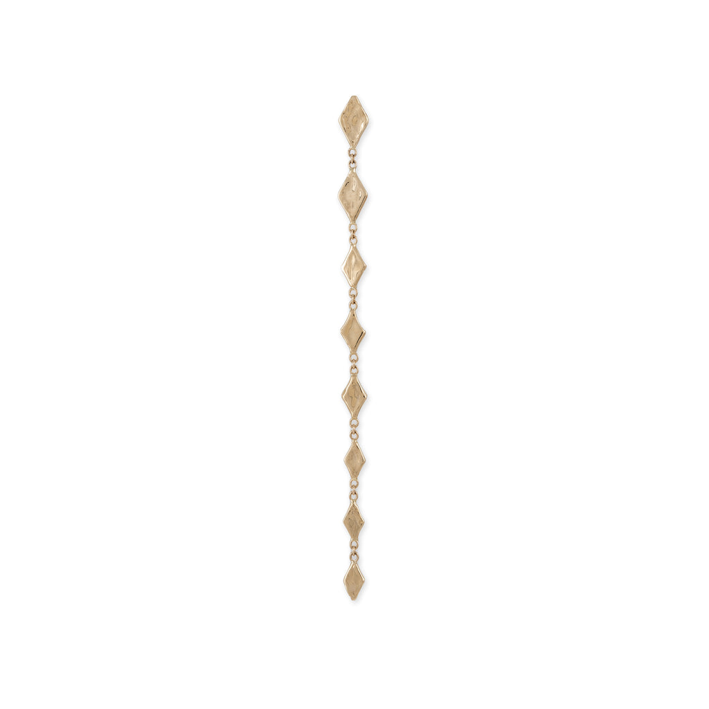 8 GRADUATED HAMMERED KITE SHAPE DROP STUD