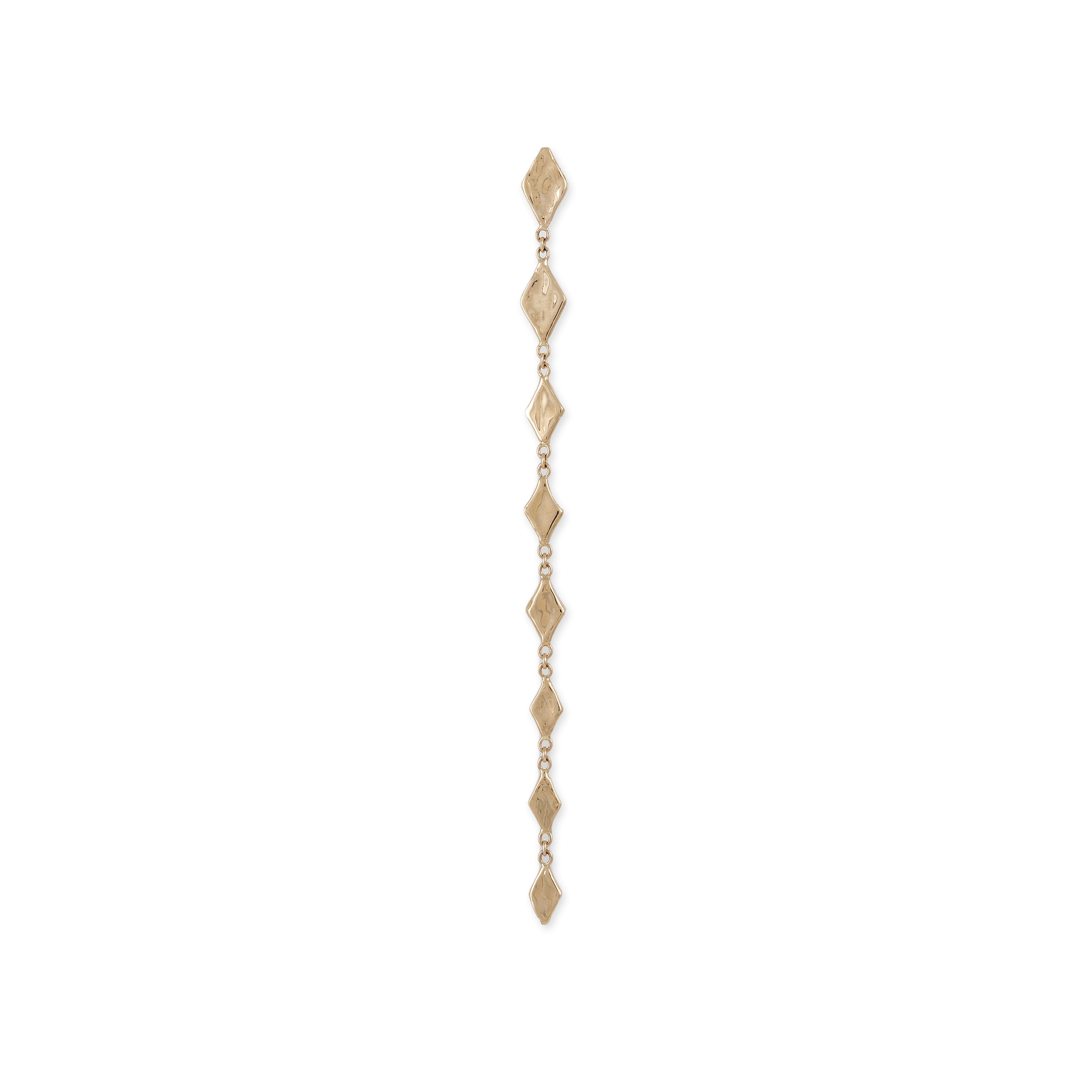 8 Graduated Hammered Kite Shape Drop Stud