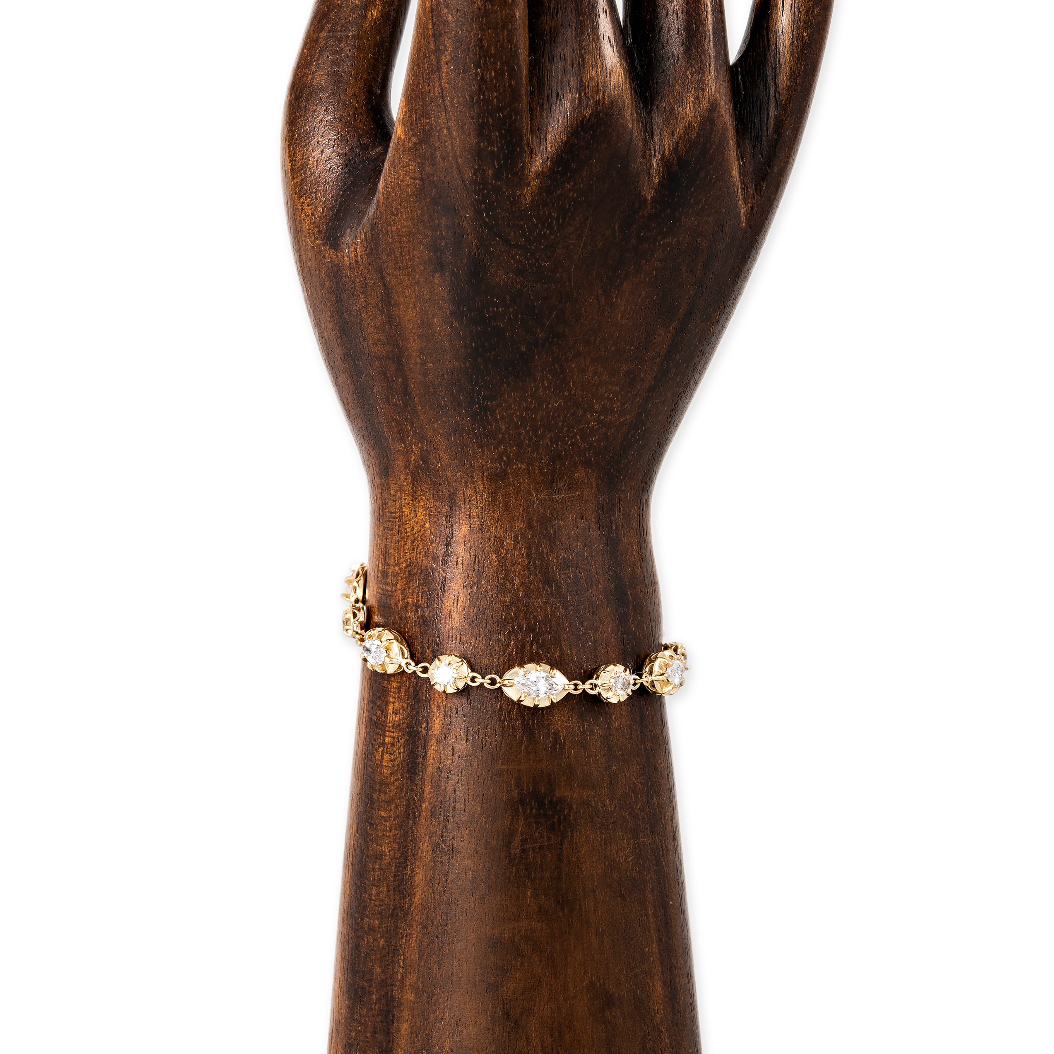Graduated Marquise + Round Sophia Diamond Bracelet