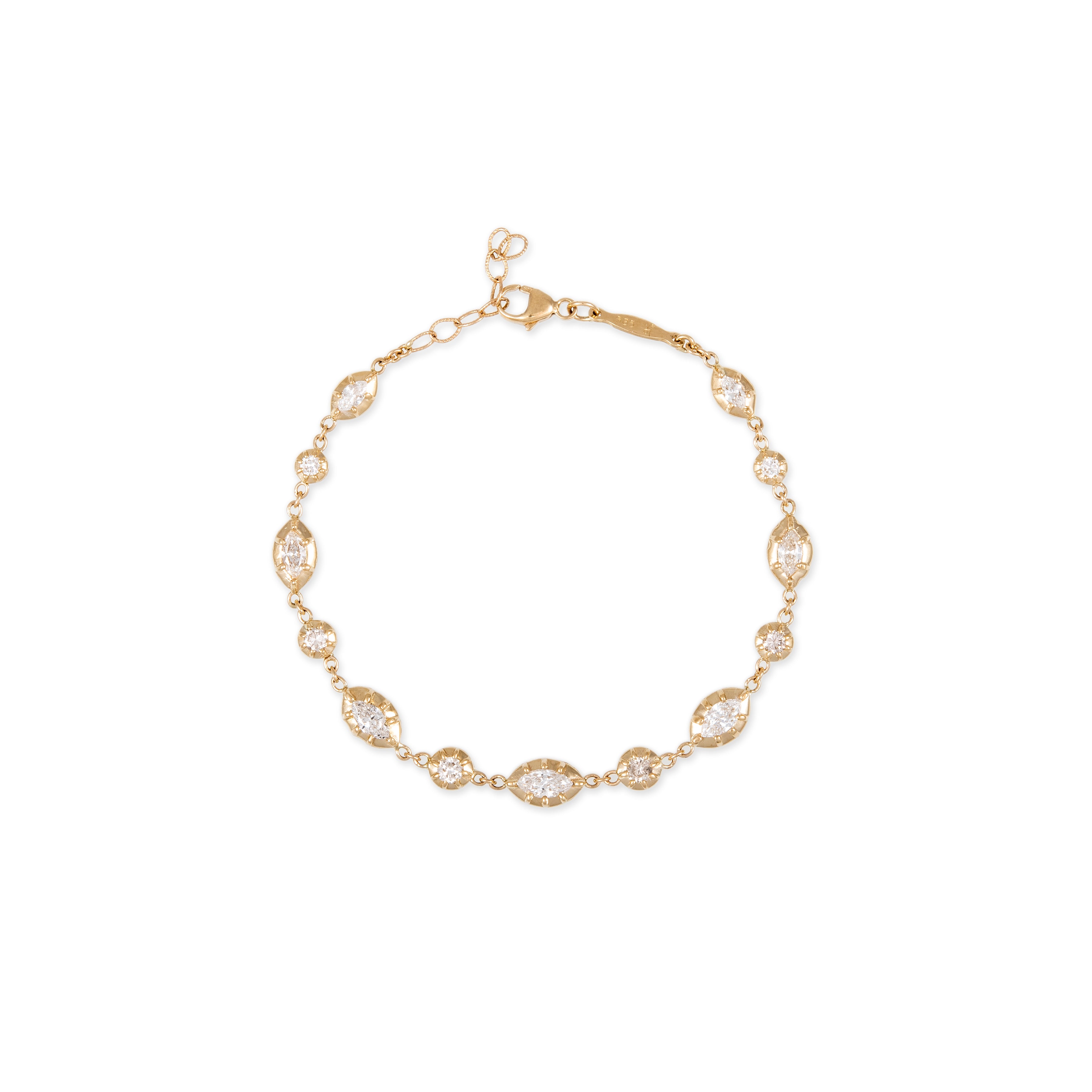 Graduated Marquise + Round Sophia Diamond Bracelet