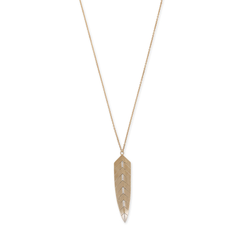 ALTERNATING PAVE CENTER FISHTAIL NECKLACE